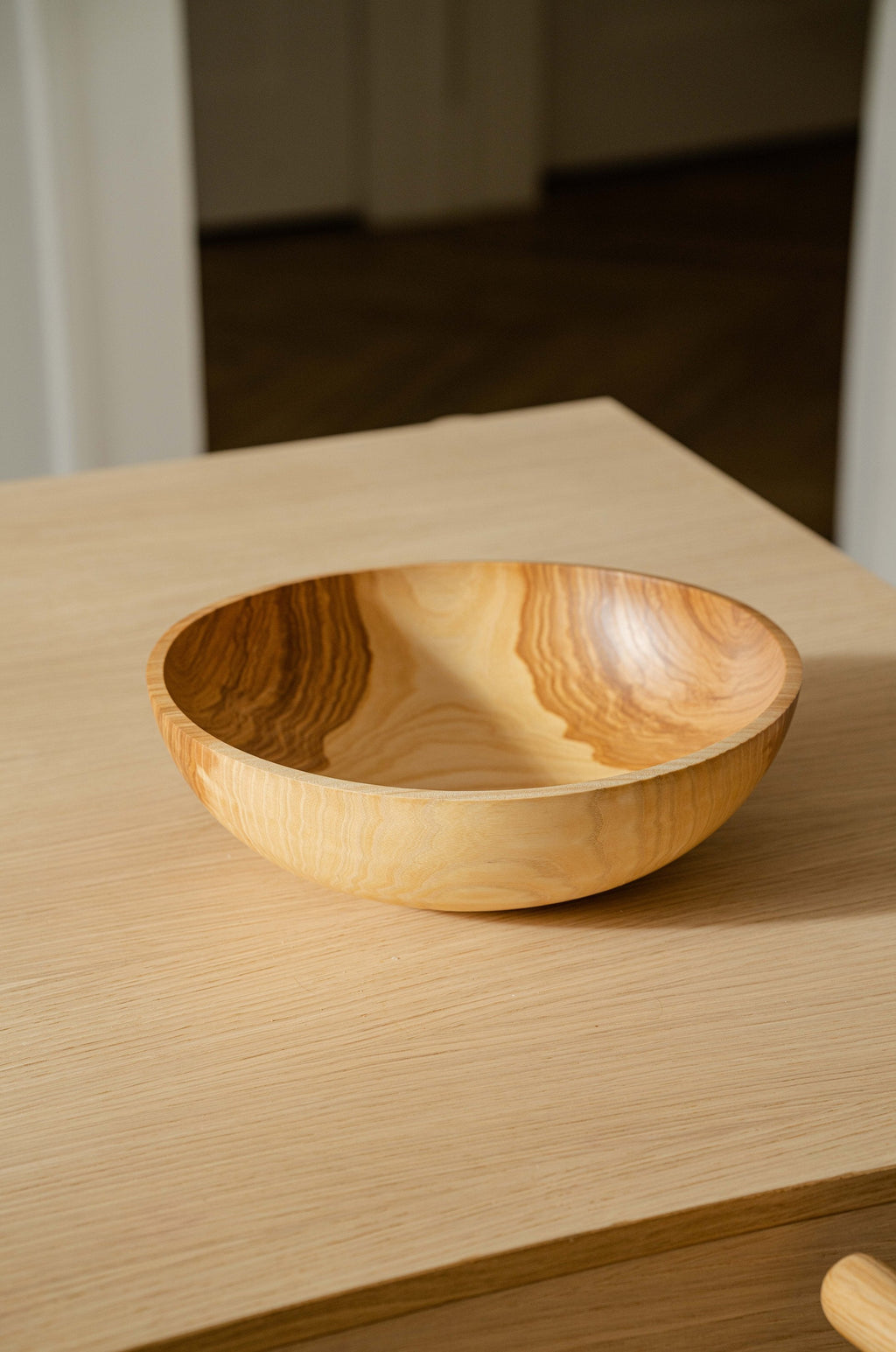 Hand Carved Wooden Nesting Bowl Set