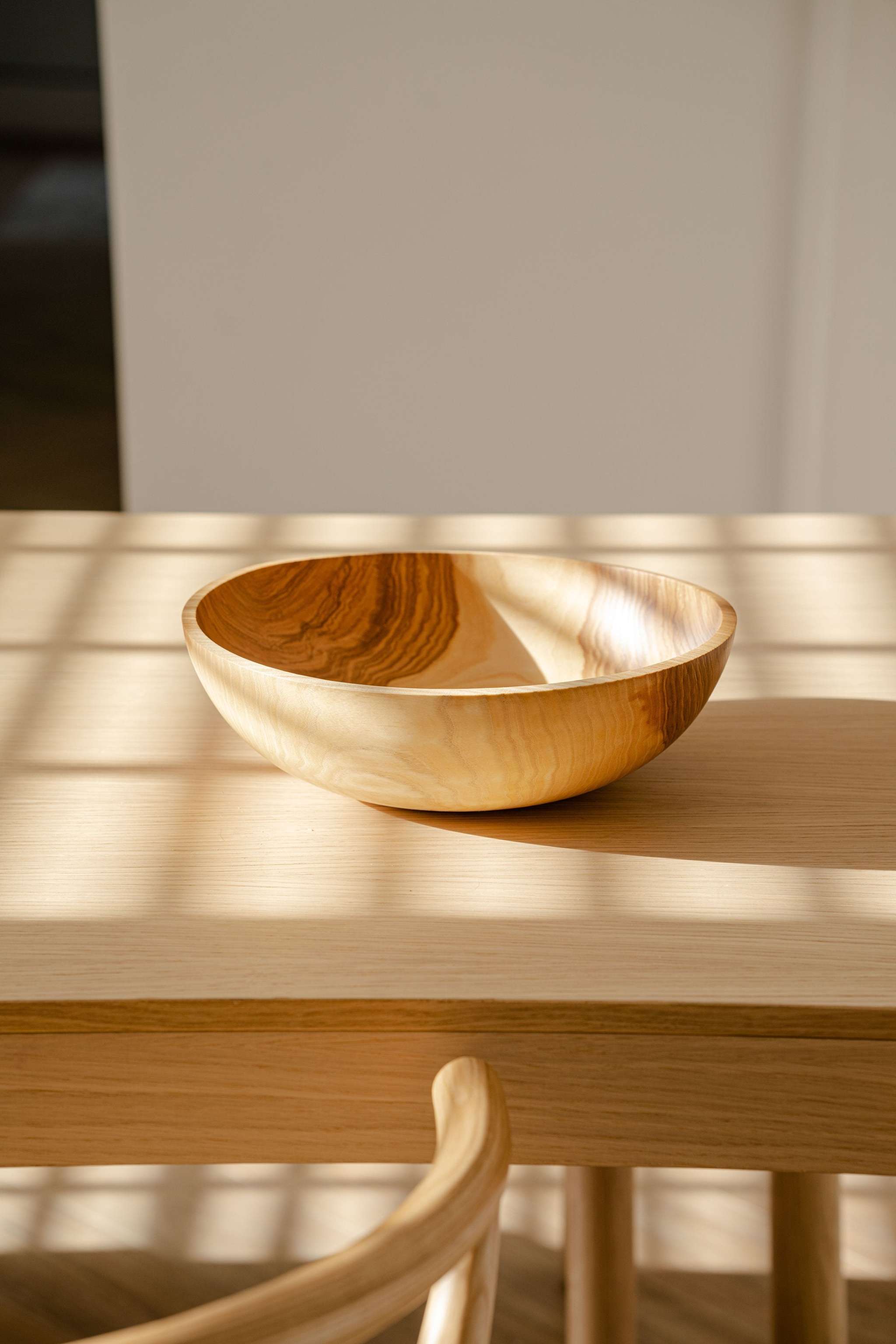 Hand Carved Wooden Nesting Bowl Set