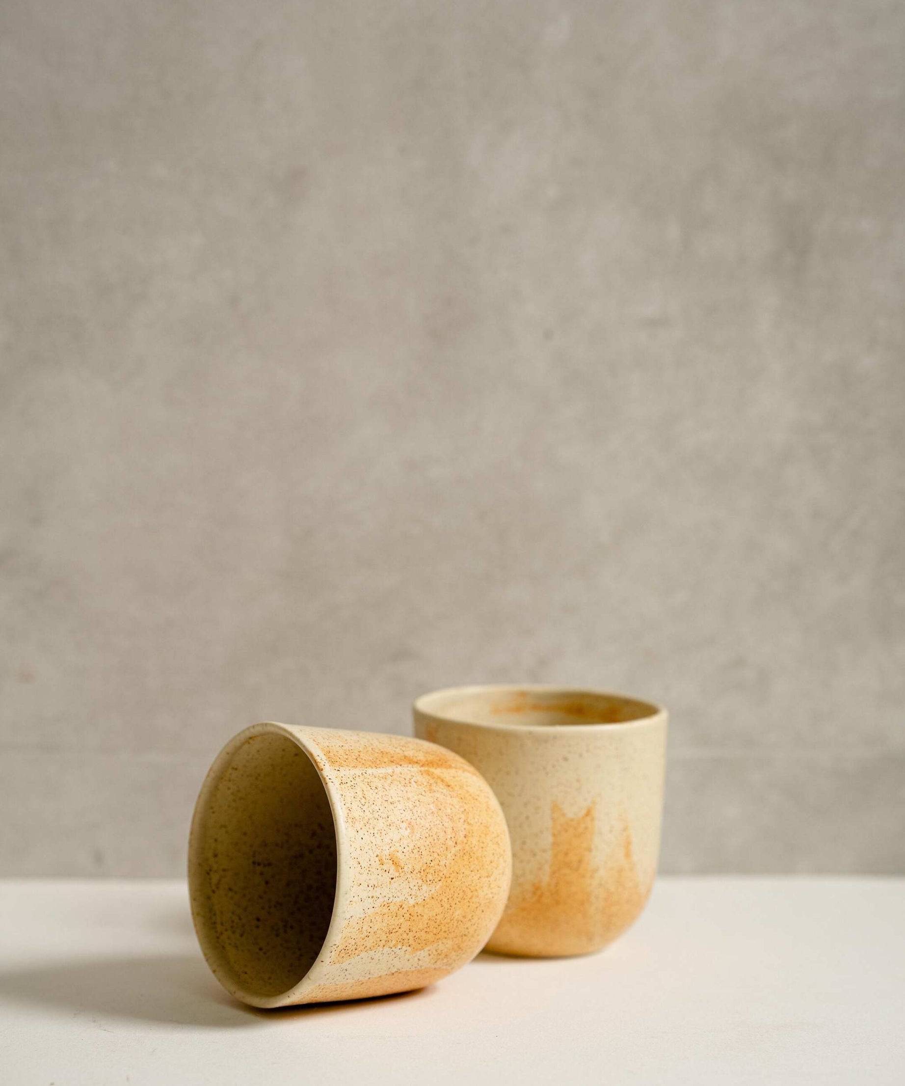Kaffeetasse Steingut Beige