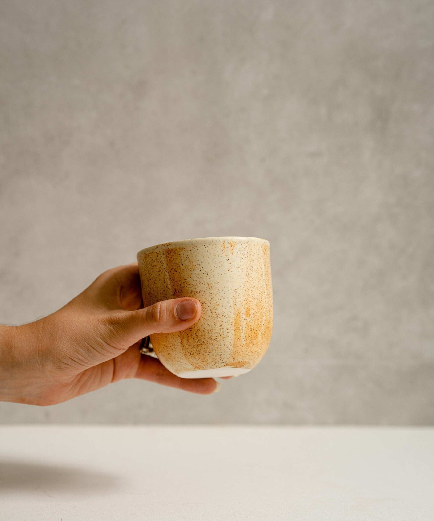 Kaffeetasse Steingut Beige
