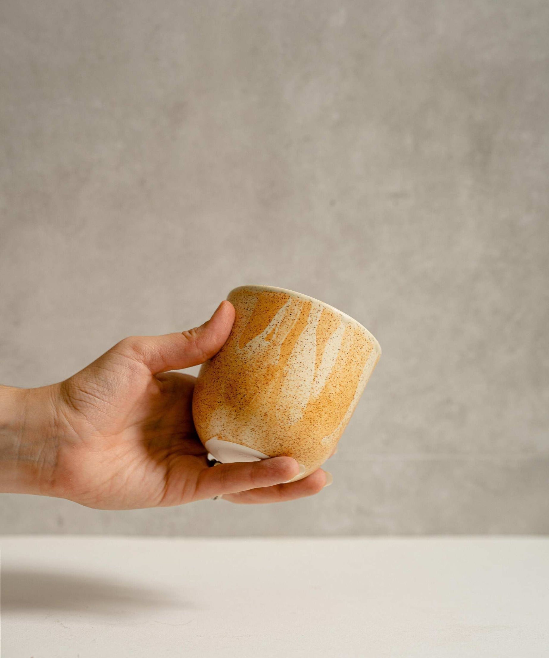 Kaffeetasse Steingut Beige
