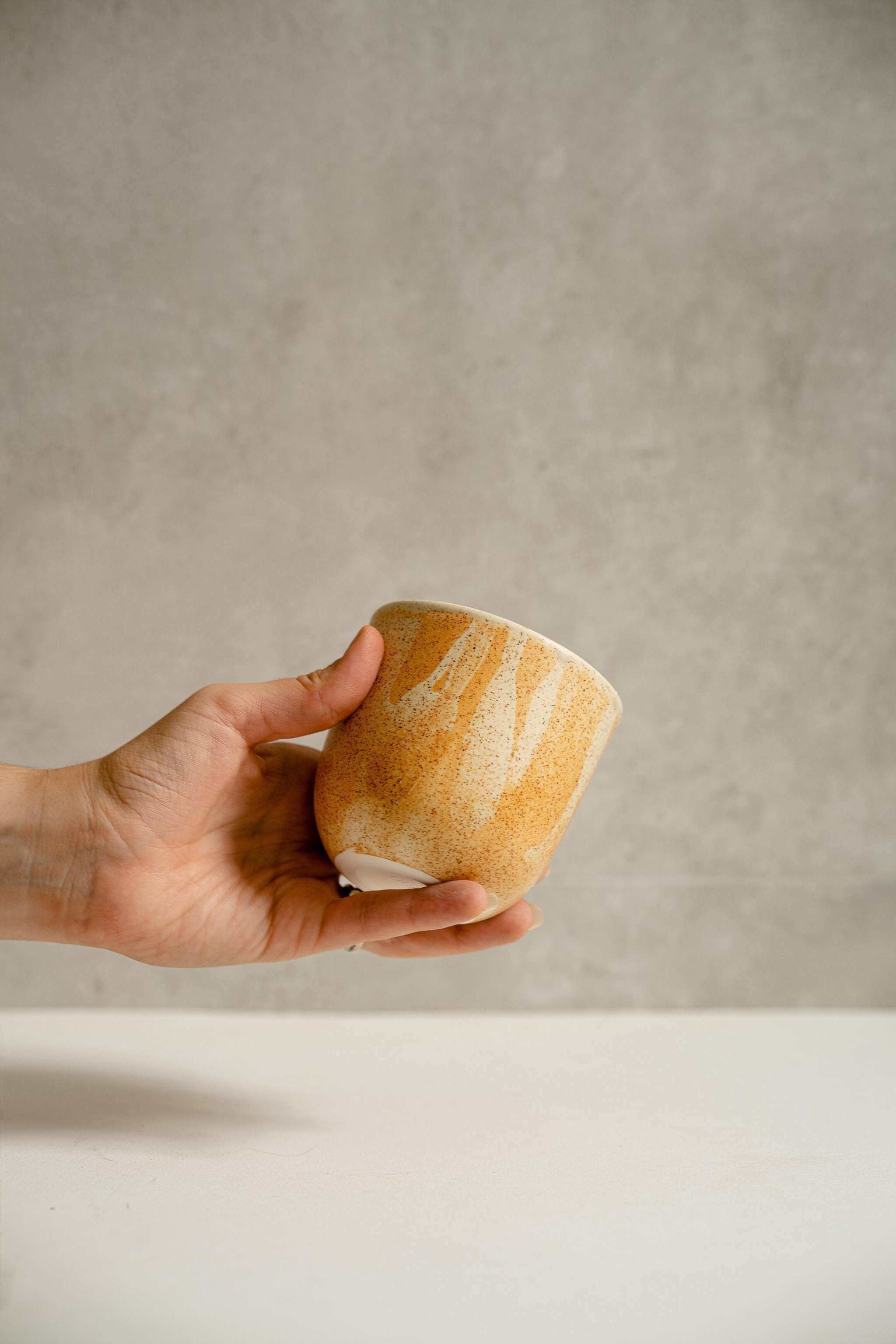 Stoneware Beige Coffee Cup