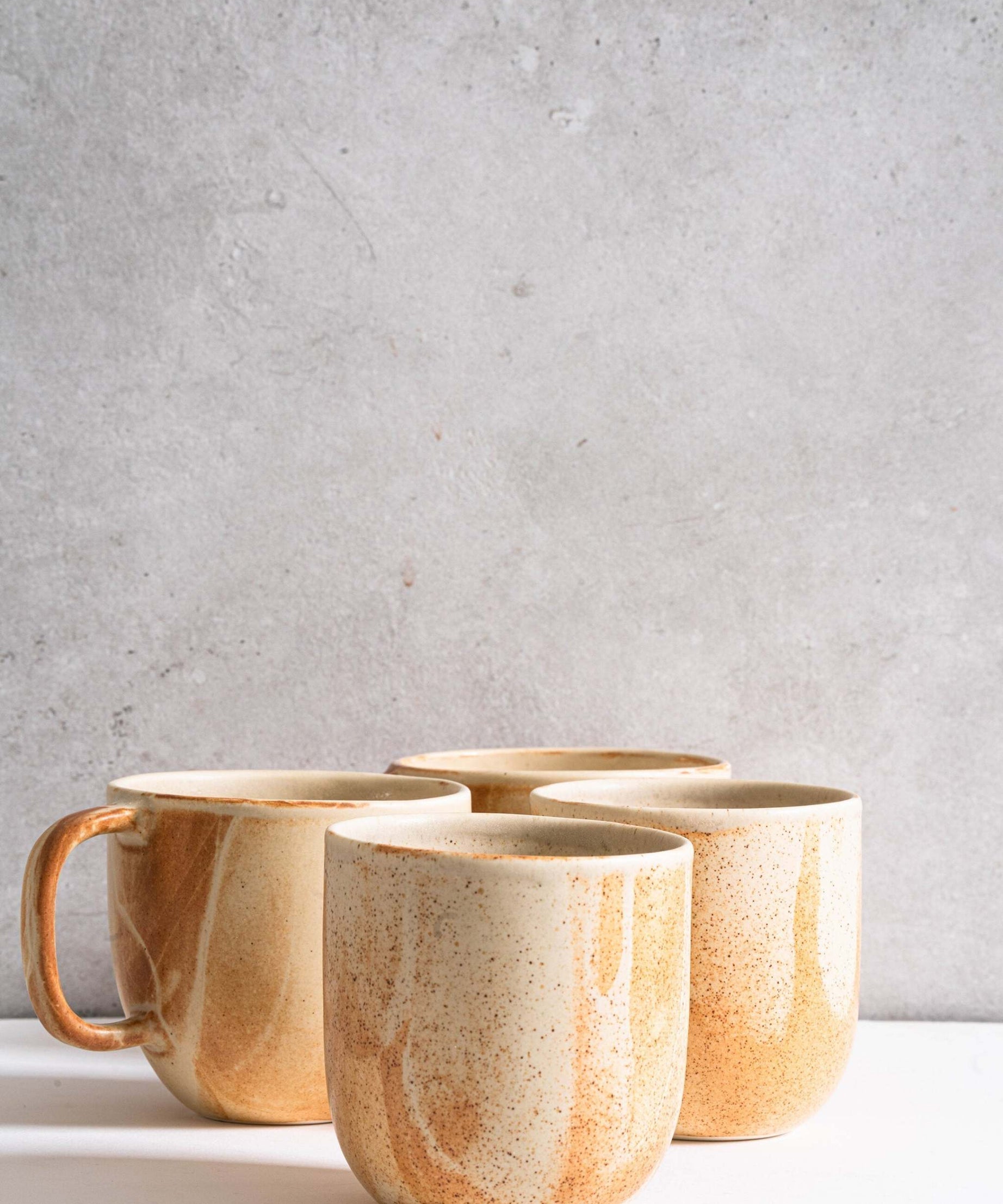 Kaffeetasse Steingut Beige