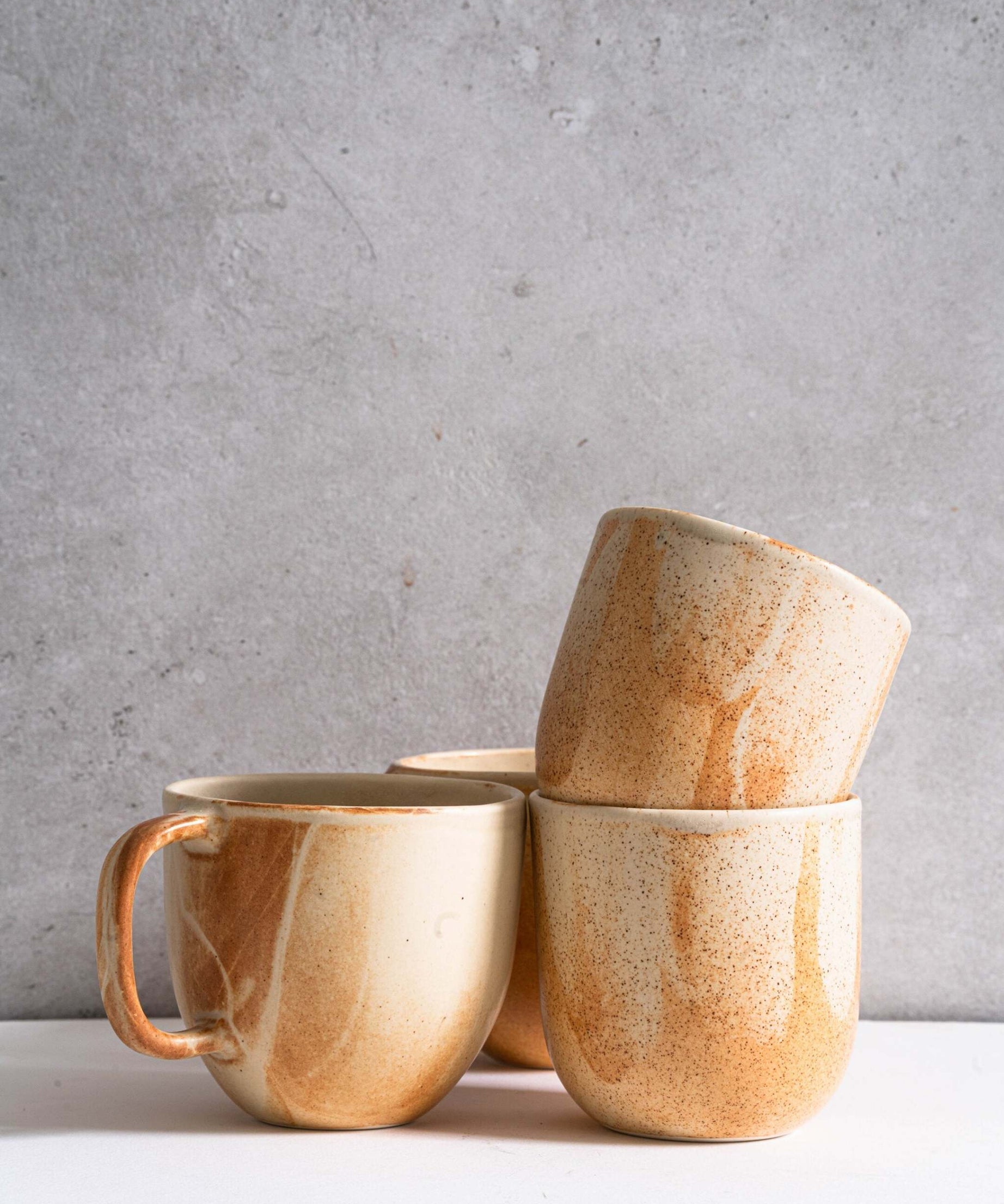 Kaffeetasse Steingut Beige