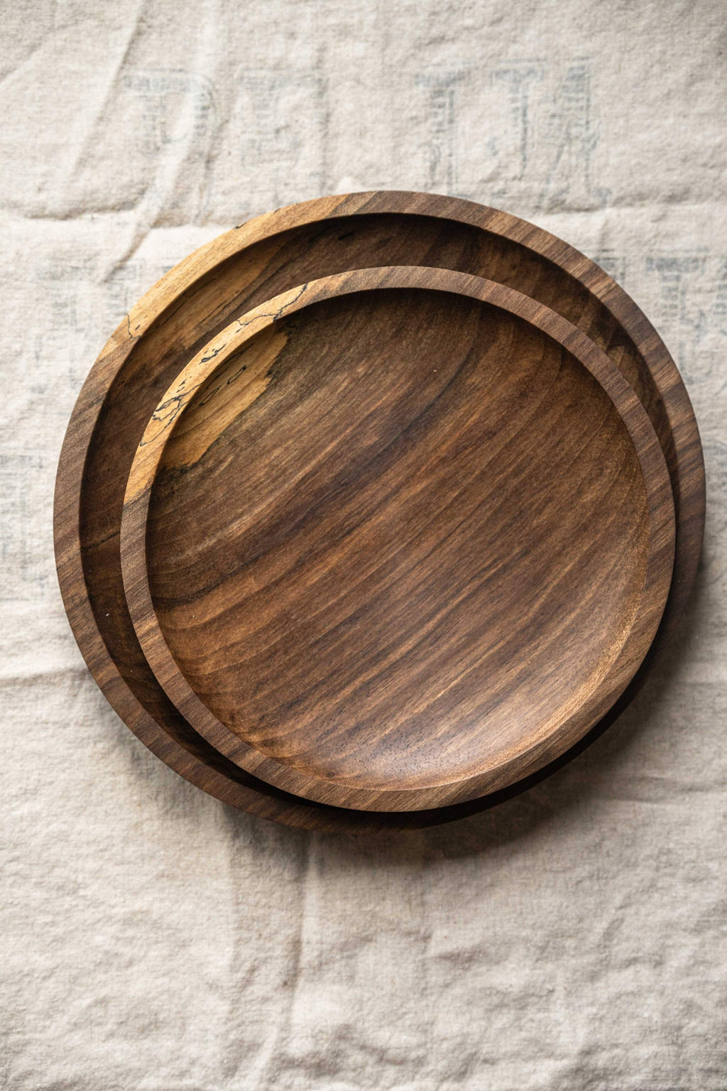 Hand Carved Wooden Plate