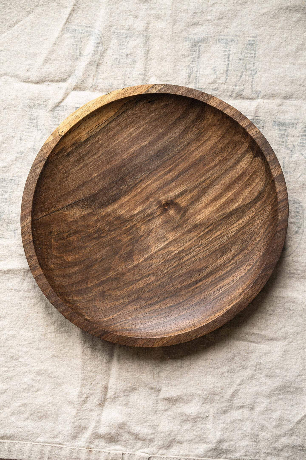 Hand Carved Wooden Plate