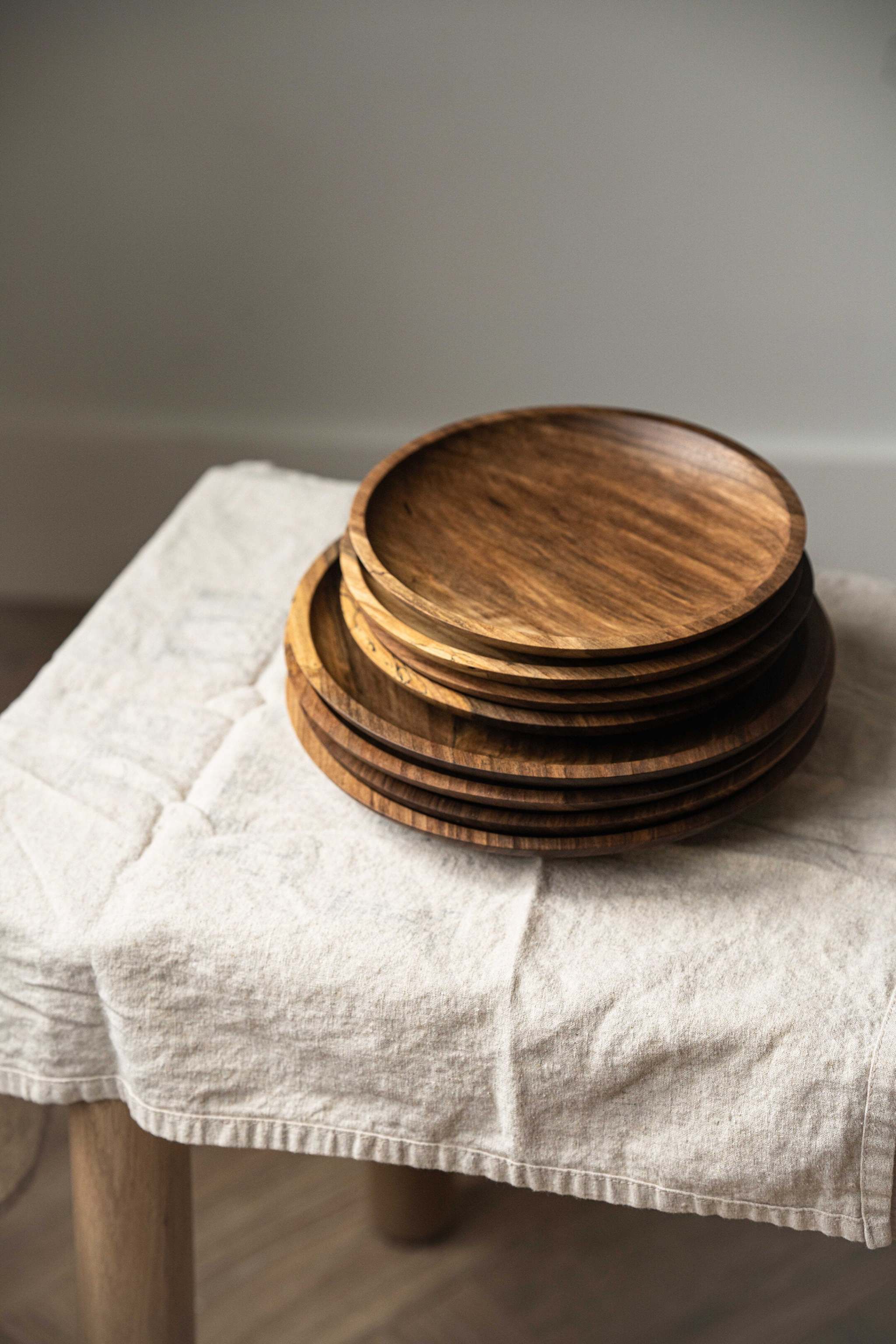 Hand Carved Wooden Plate