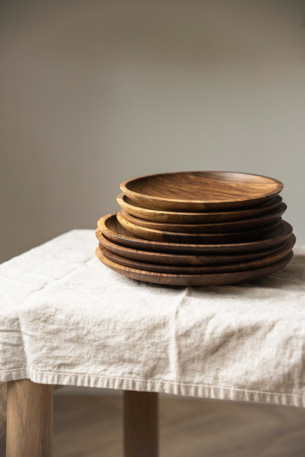 Hand Carved Wooden Plate