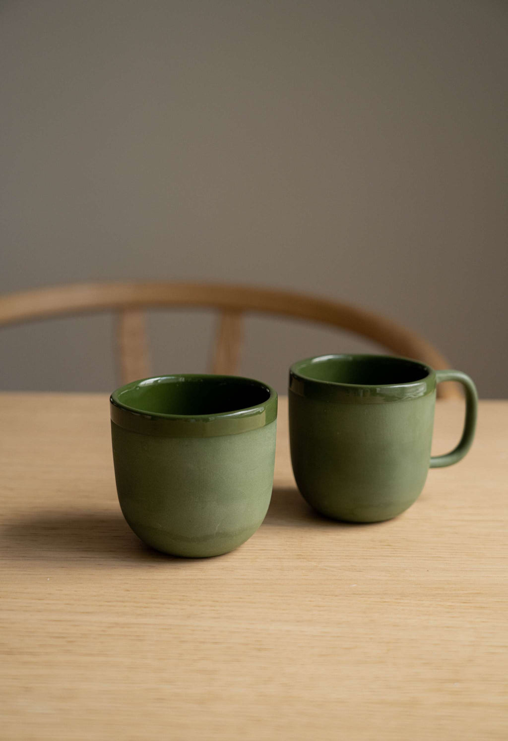 Handmade Porcelain Coffee Mug. Green
