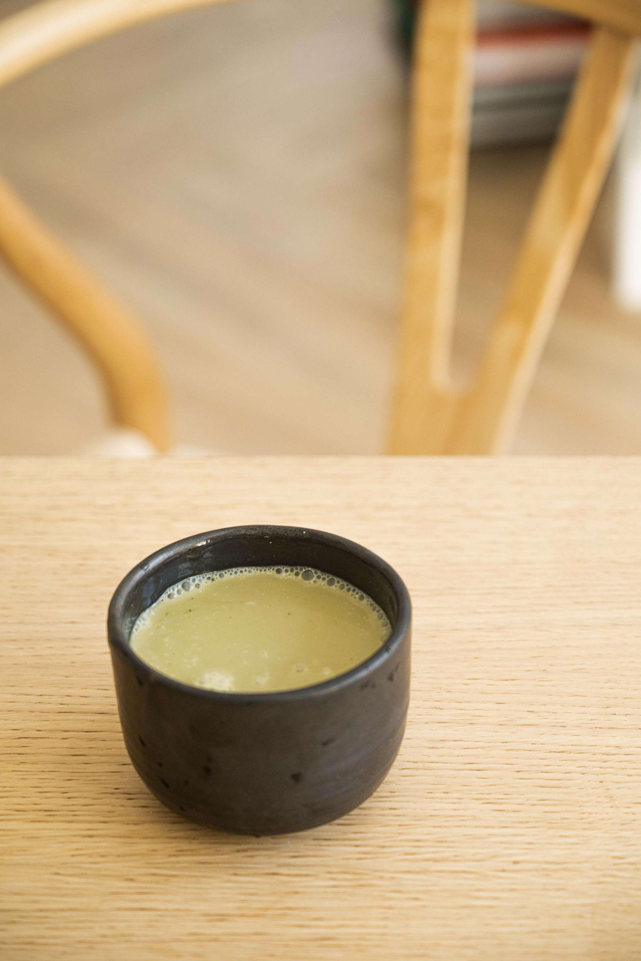 Stoneware Black Matcha Bowl