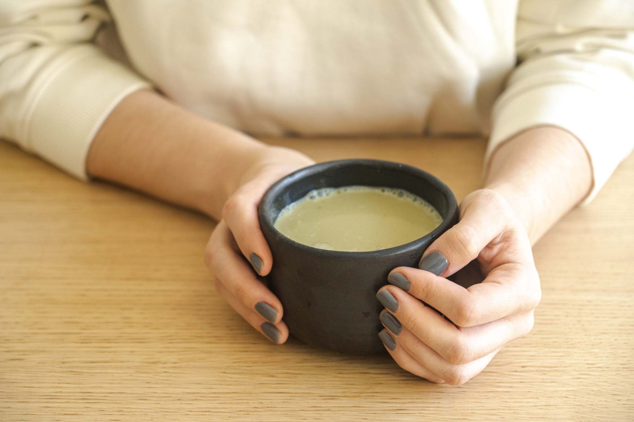 Stoneware Black Matcha Bowl