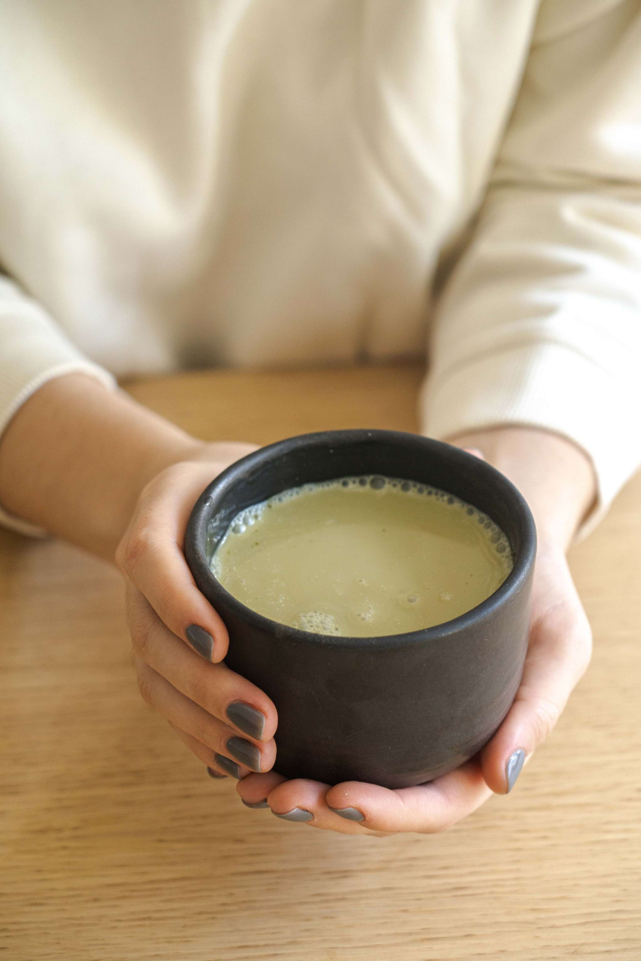 Stoneware Black Matcha Bowl