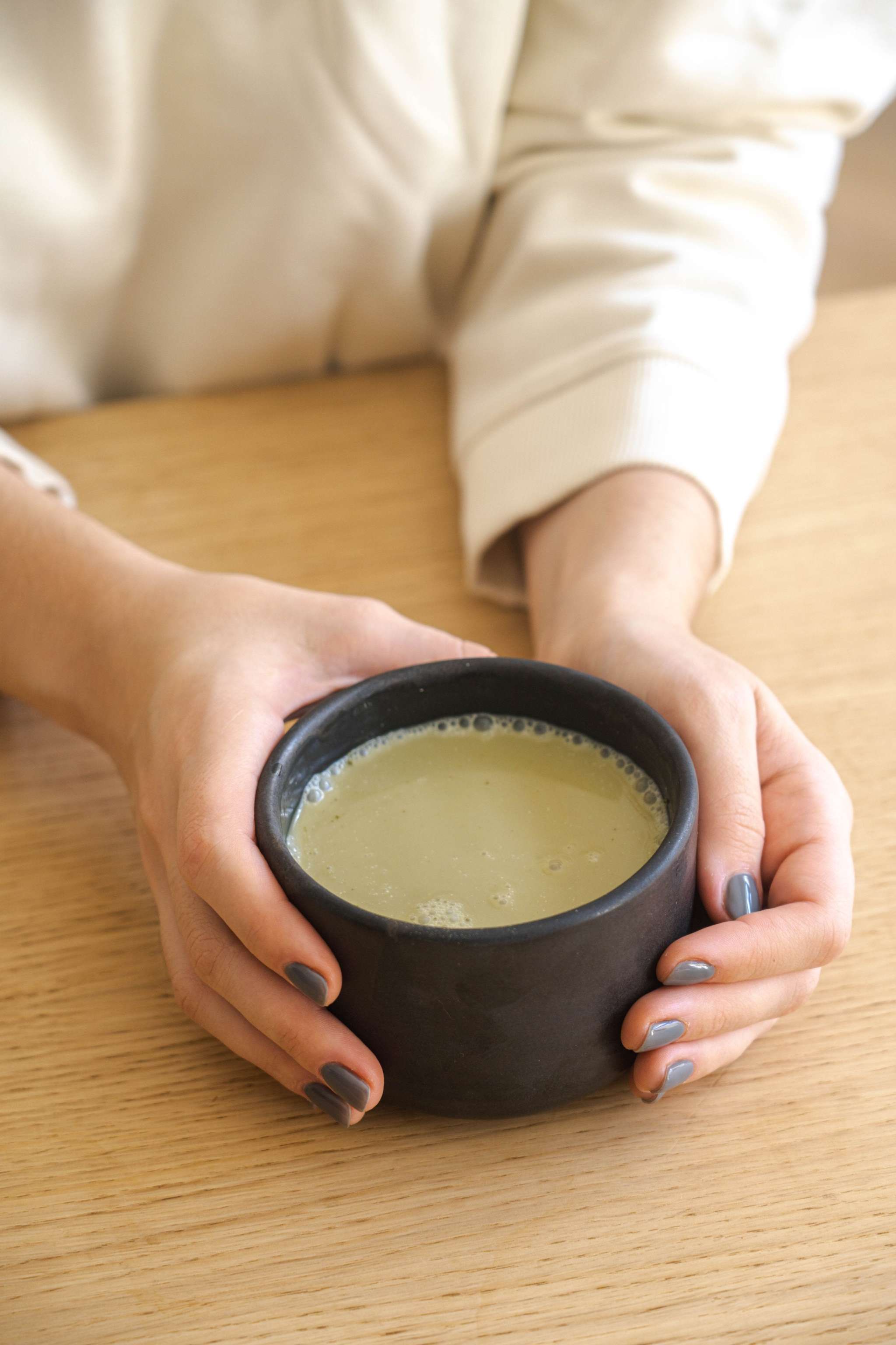Stoneware Black Matcha Bowl