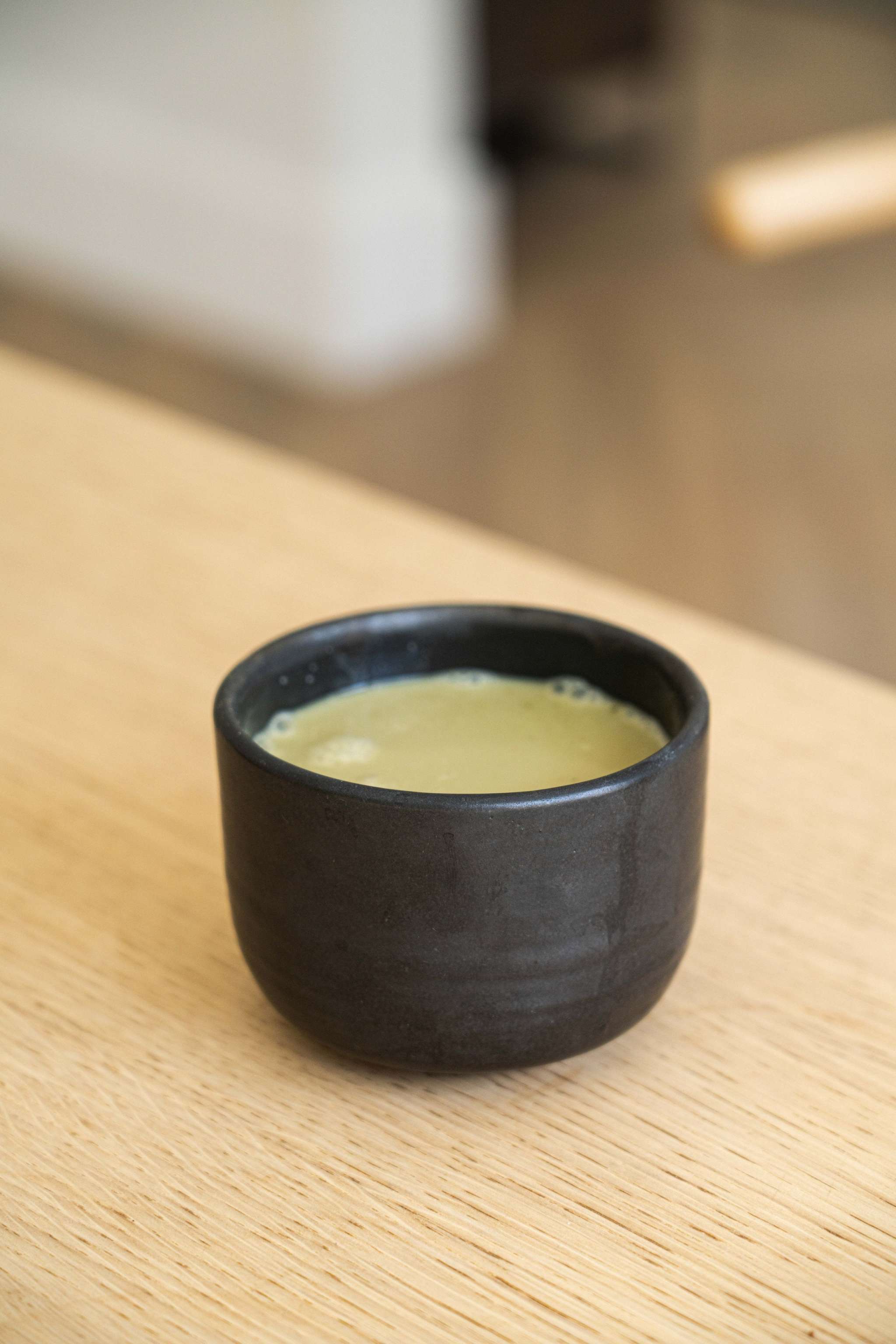 Stoneware Black Matcha Bowl