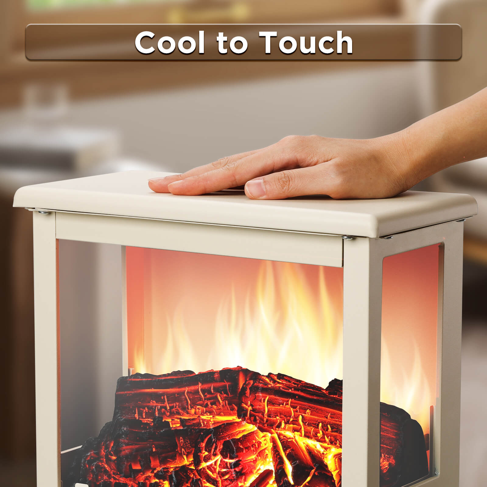 (Open Box) Suburbs TS17Q Electric Fireplace Stove Heater