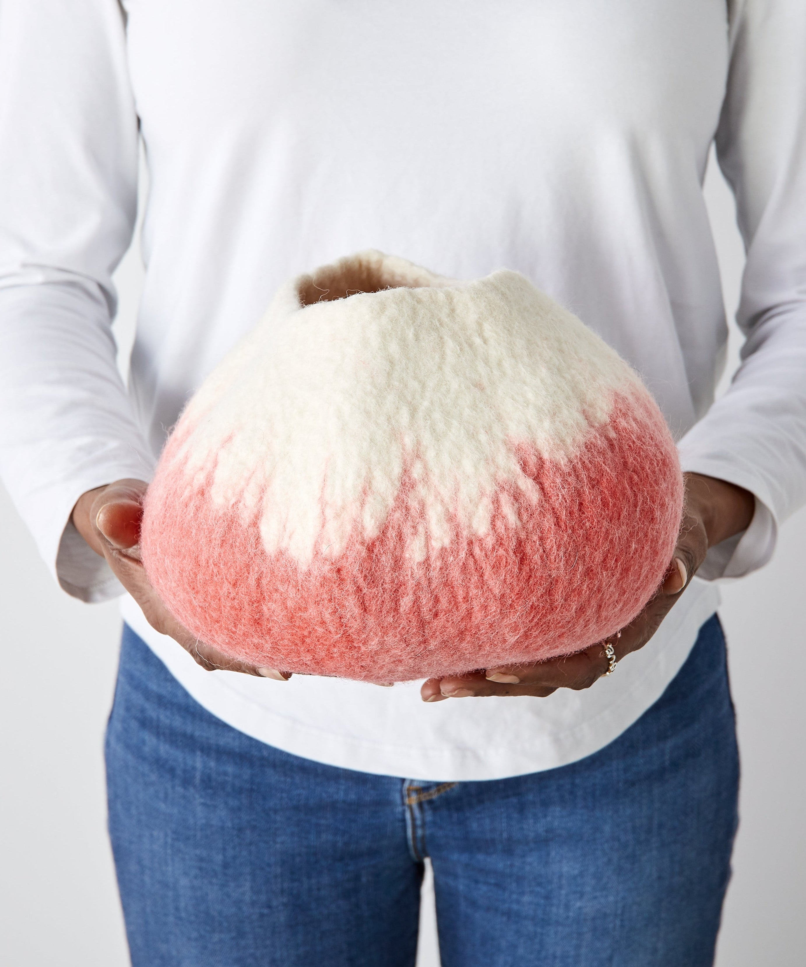 Sunkissed Coral Decorative Wool Ukhamba Bowl