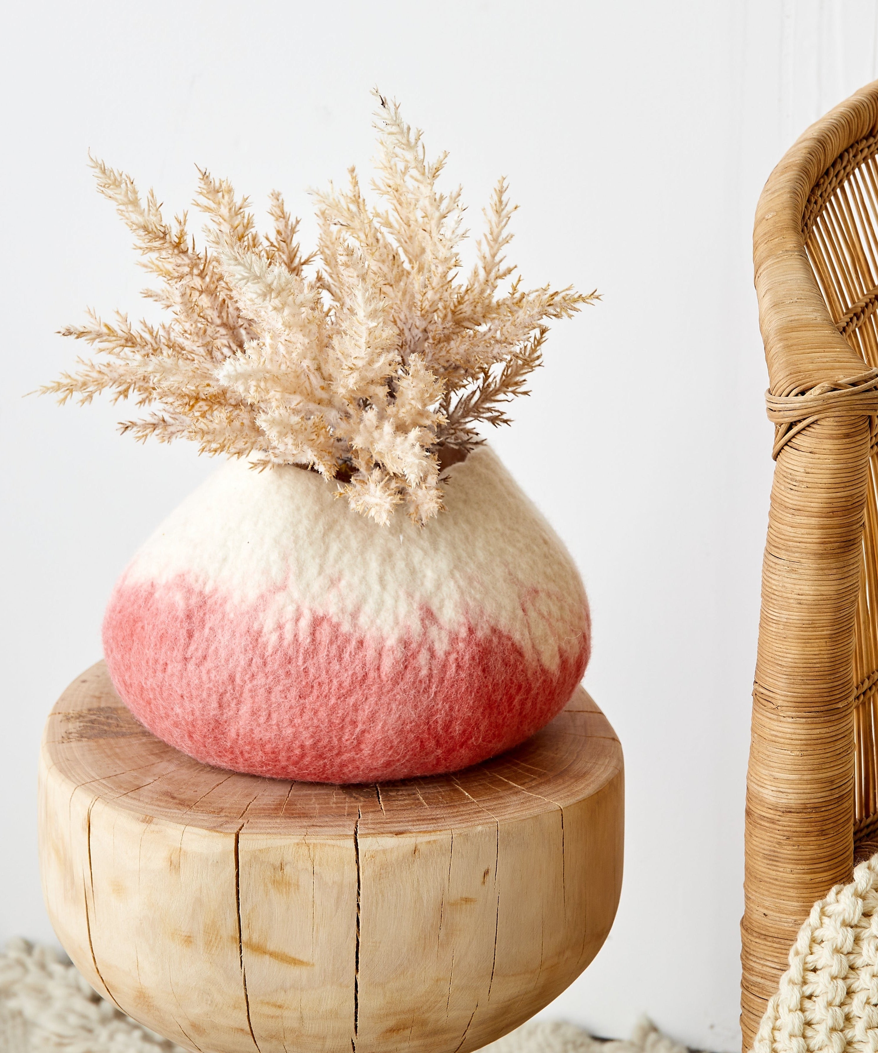 Sunkissed Coral Decorative Wool Ukhamba Bowl