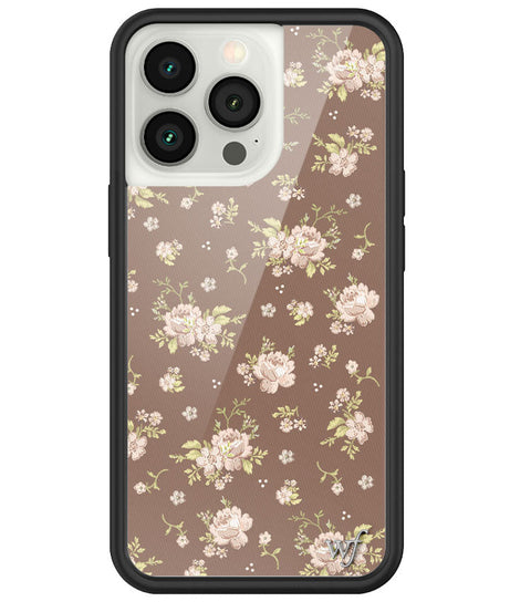Brown Floral iPhone Case