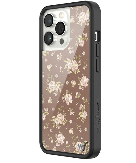 Brown Floral iPhone Case