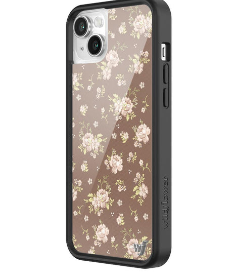 Brown Floral iPhone Case