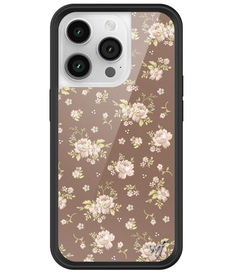 Brown Floral iPhone Case