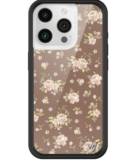 Brown Floral iPhone Case