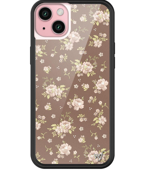 Brown Floral iPhone Case