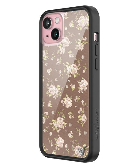 Brown Floral iPhone Case