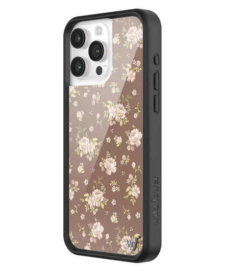 Brown Floral iPhone Case