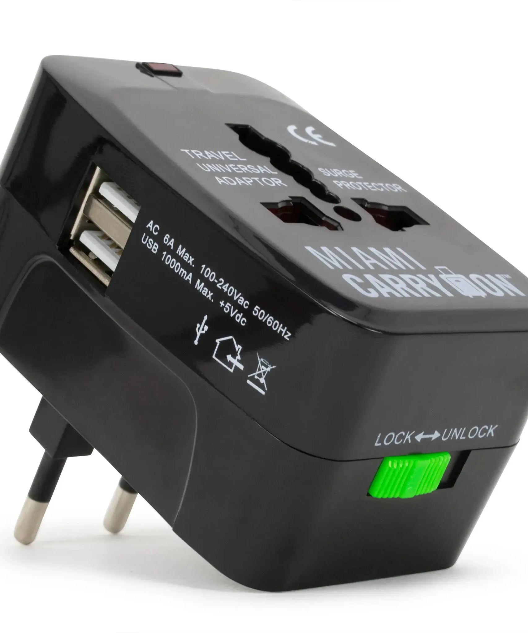 Internationaler Reiseadapter mit USB-Anschlüssen