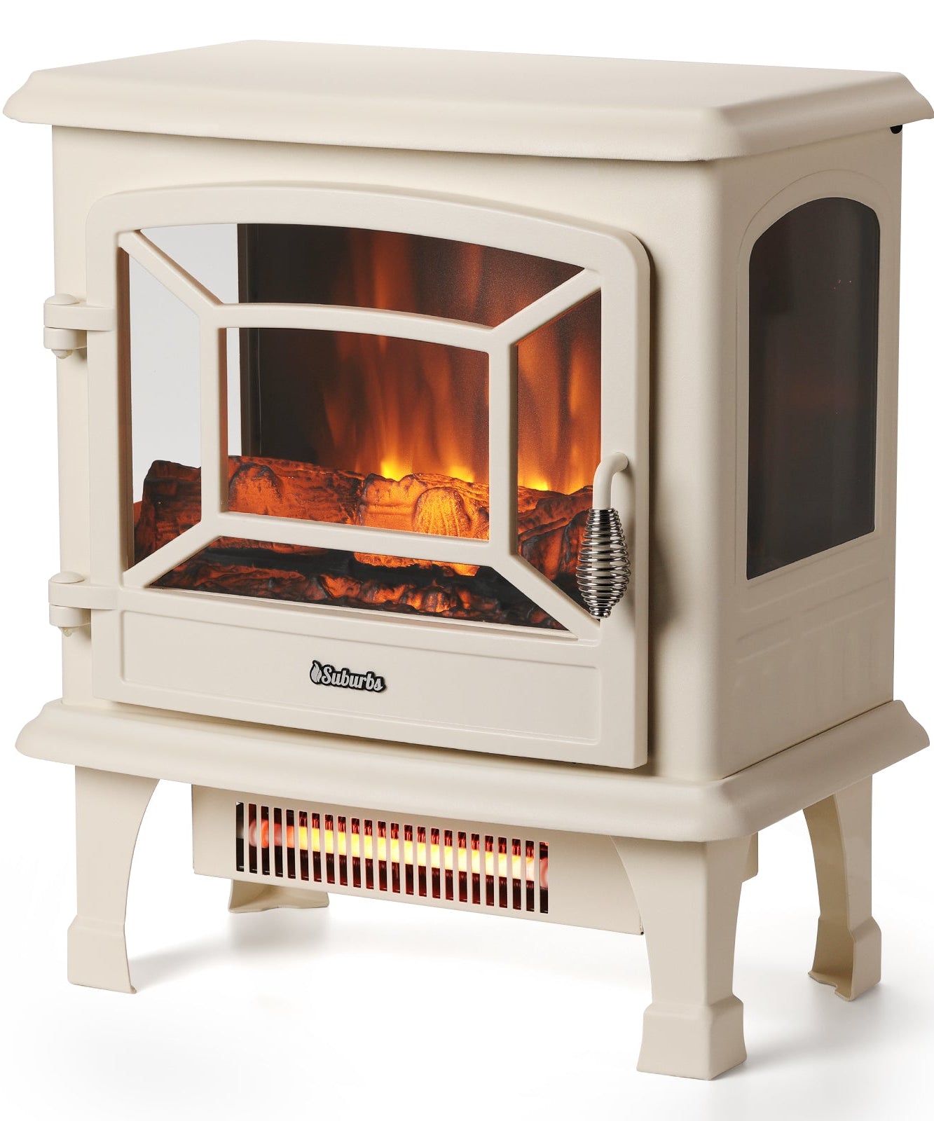 Suburbs TS20-SD Electric Fireplace Stove Heater with Sound