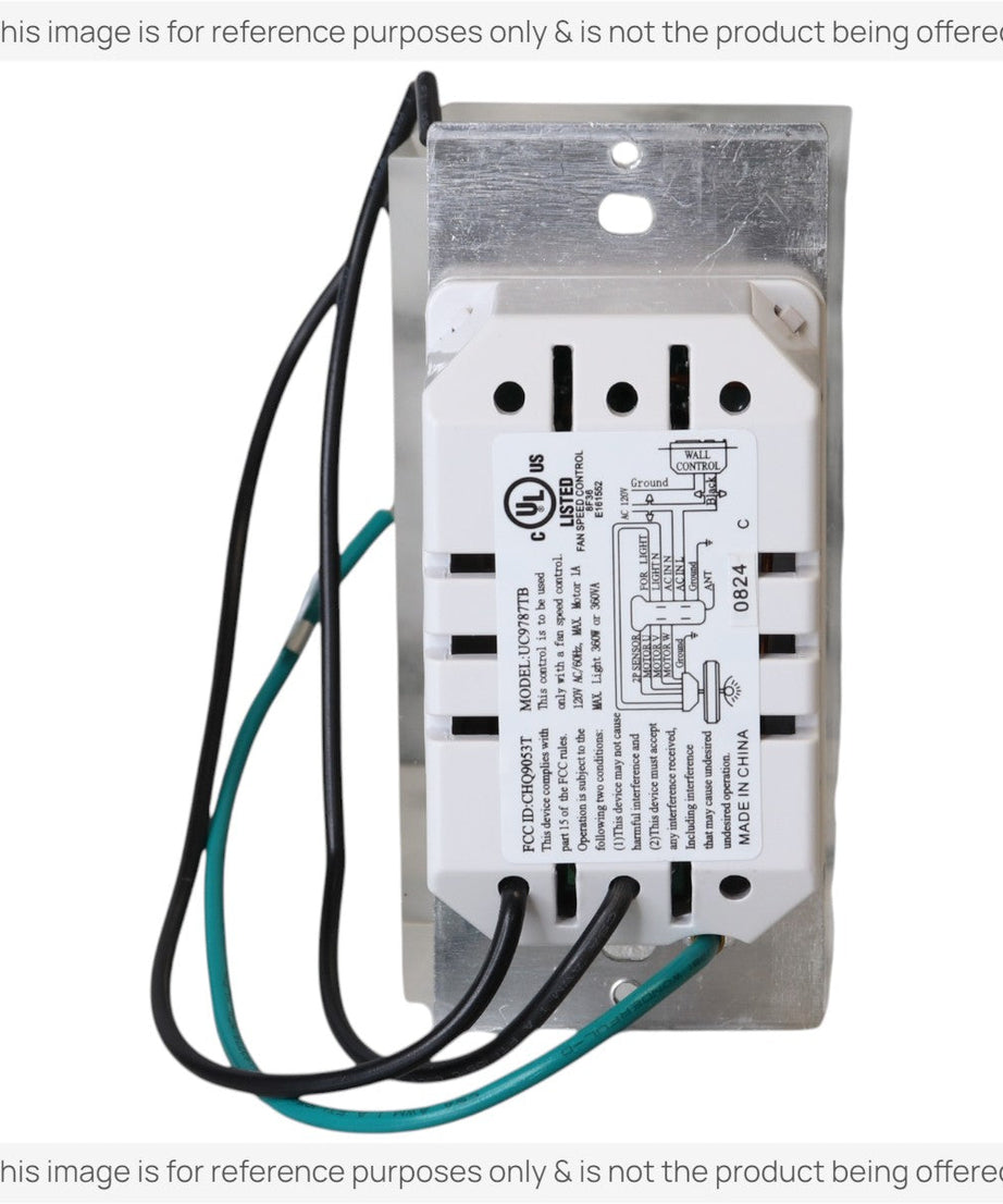 Anderic Substitute for Fanimation TW30WH / UC9787T WIRED Ceiling Fan Wall Plate Remote Control | 6-Speed DC| CHQ9053T [RR787T]