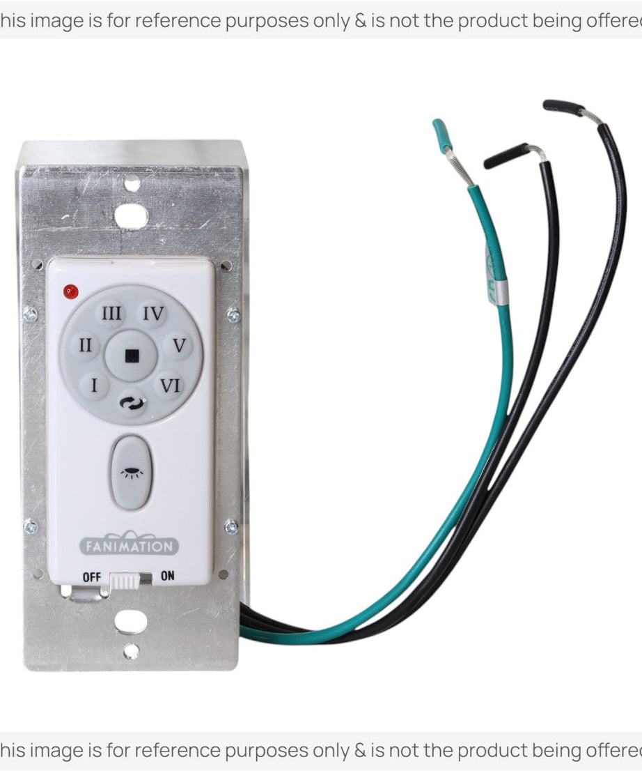 Anderic Substitute for Fanimation TW30WH / UC9787T WIRED Ceiling Fan Wall Plate Remote Control | 6-Speed DC| CHQ9053T [RR787T]