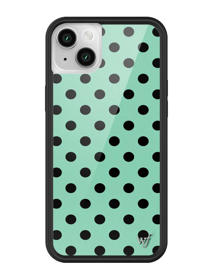 Polka Dot | Turquoise and Black iPhone Case