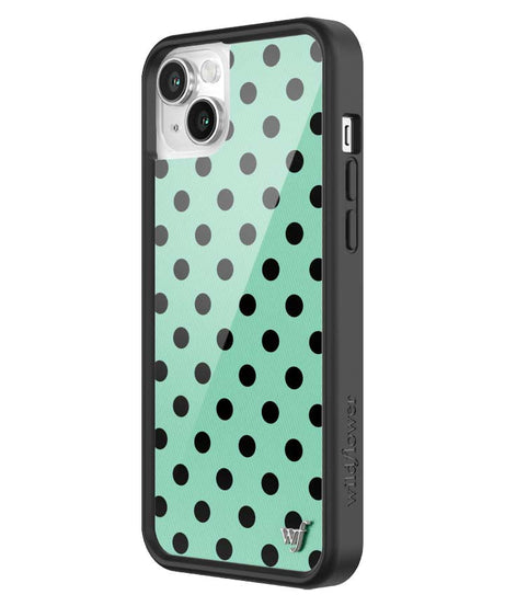 Polka Dot | Turquoise and Black iPhone Case