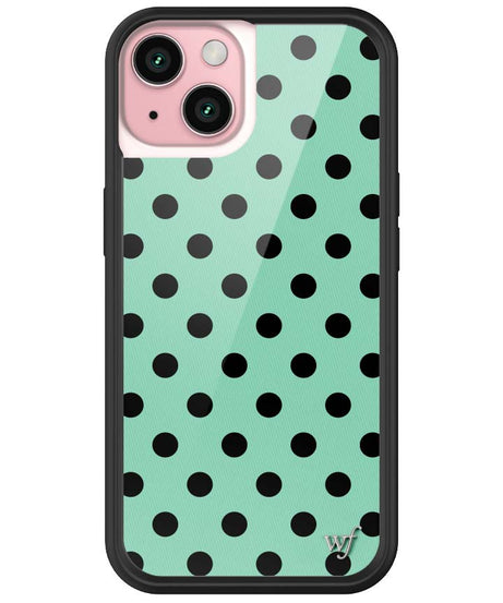 Polka Dot | Turquoise and Black iPhone Case