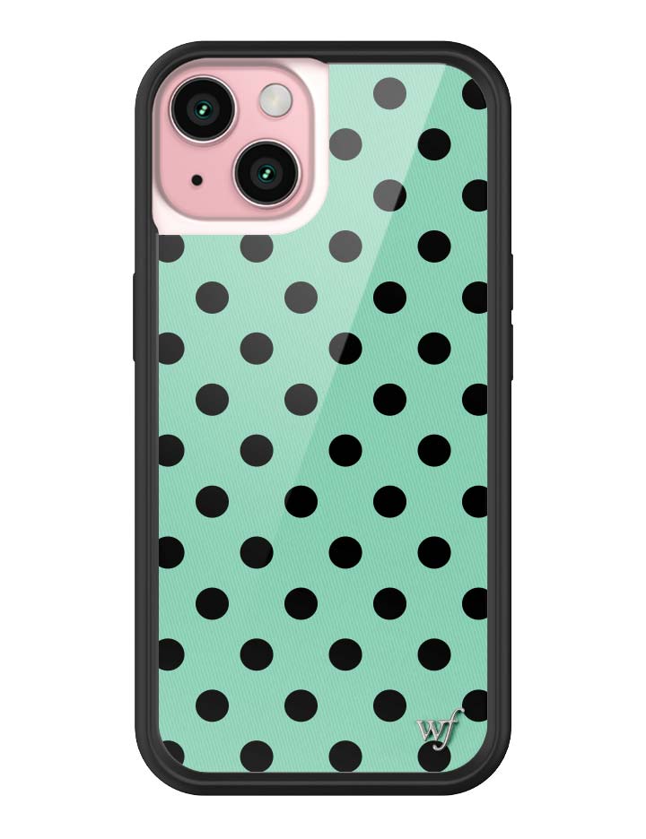 Polka Dot | Turquoise and Black iPhone Case