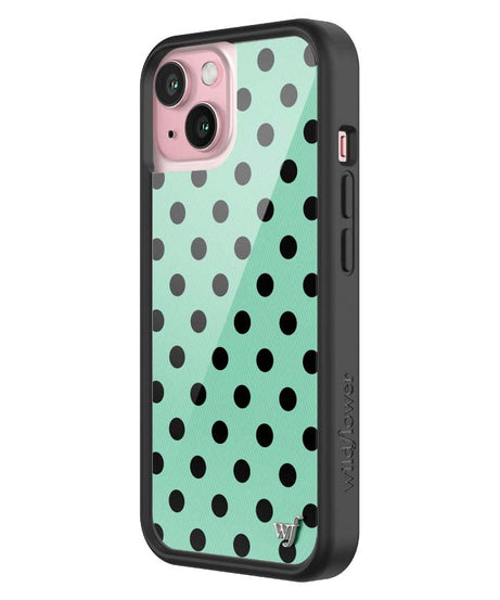Polka Dot | Turquoise and Black iPhone Case