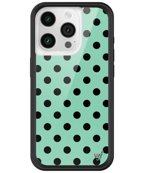 Polka Dot | Turquoise and Black iPhone Case