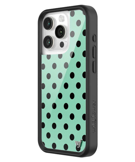 Polka Dot | Turquoise and Black iPhone Case