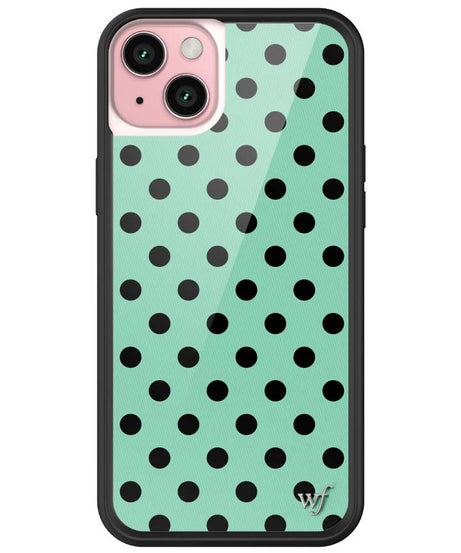Polka Dot | Turquoise and Black iPhone Case