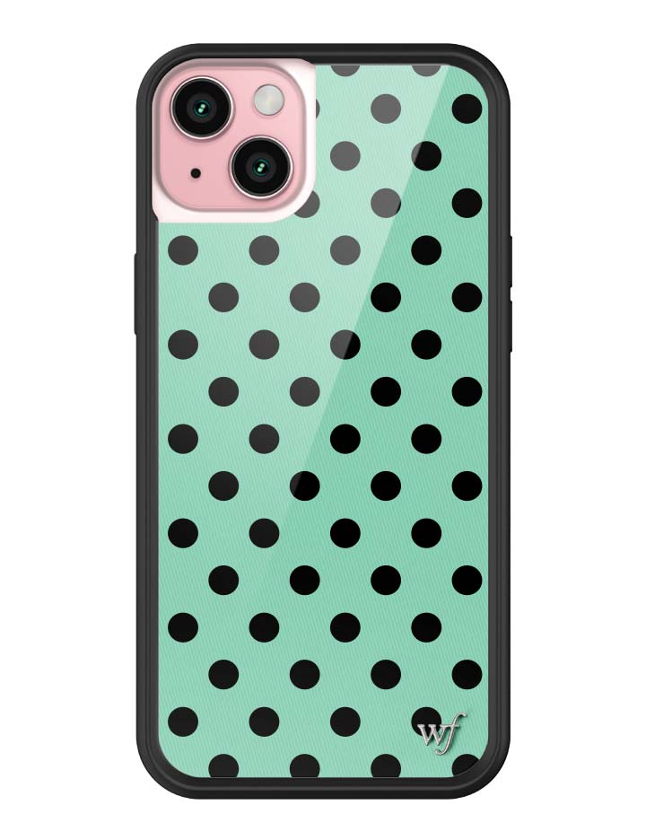 Polka Dot | Turquoise and Black iPhone Case