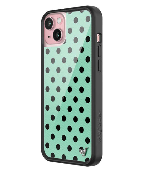 Polka Dot | Turquoise and Black iPhone Case