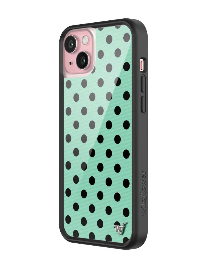 Polka Dot | Turquoise and Black iPhone Case