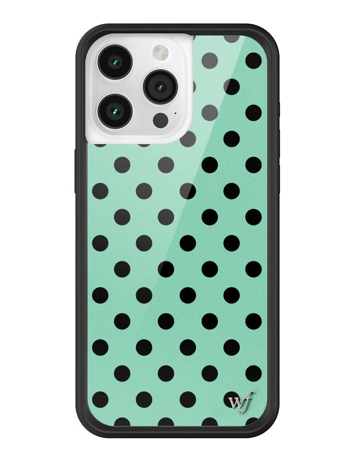 Polka Dot | Turquoise and Black iPhone Case