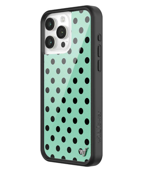 Polka Dot | Turquoise and Black iPhone Case