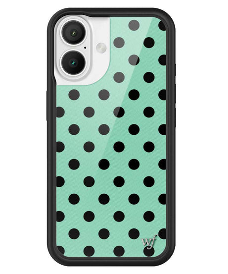 Polka Dot | Turquoise and Black iPhone Case