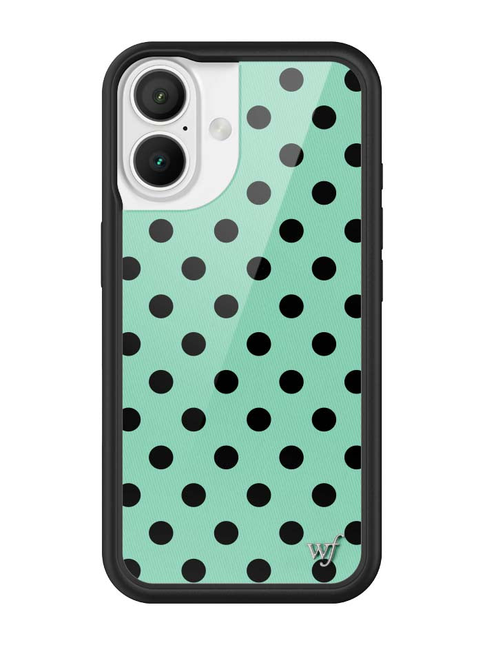 Polka Dot | Turquoise and Black iPhone Case