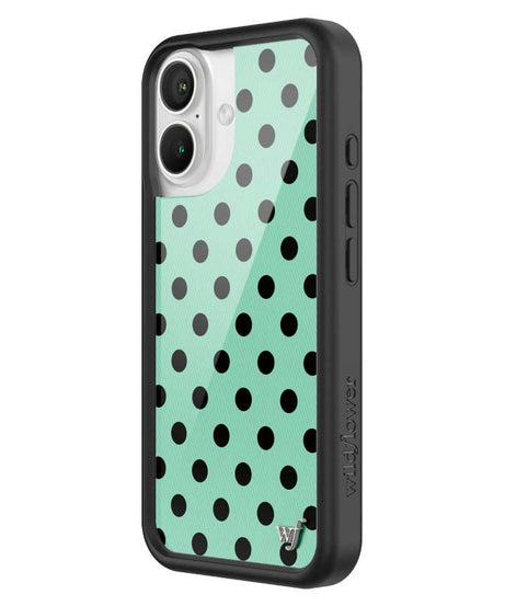 Polka Dot | Turquoise and Black iPhone Case