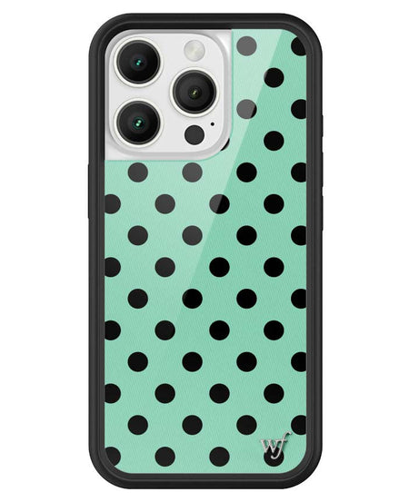 Polka Dot | Turquoise and Black iPhone Case